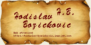 Hodislav Božičković vizit kartica